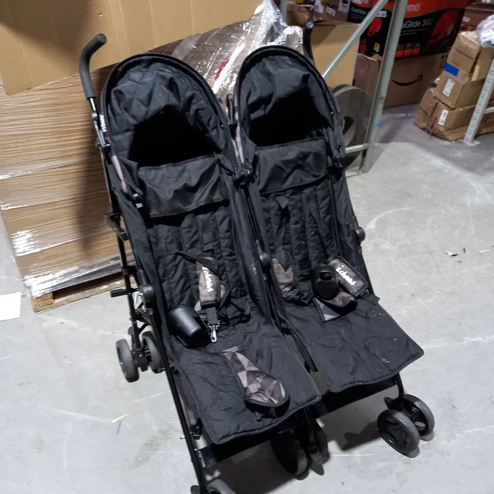 DANI DYER "CHERISH" BLACK GEO TWIN STROLLER RRP £139.99