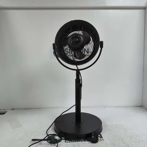 BLACK PEDESTAL FAN UNBOXED