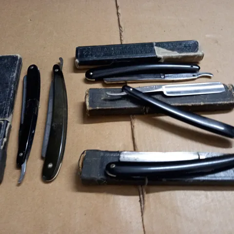 LOT OF 6 ASSORTED STRAIGHT EDGE KNIVES