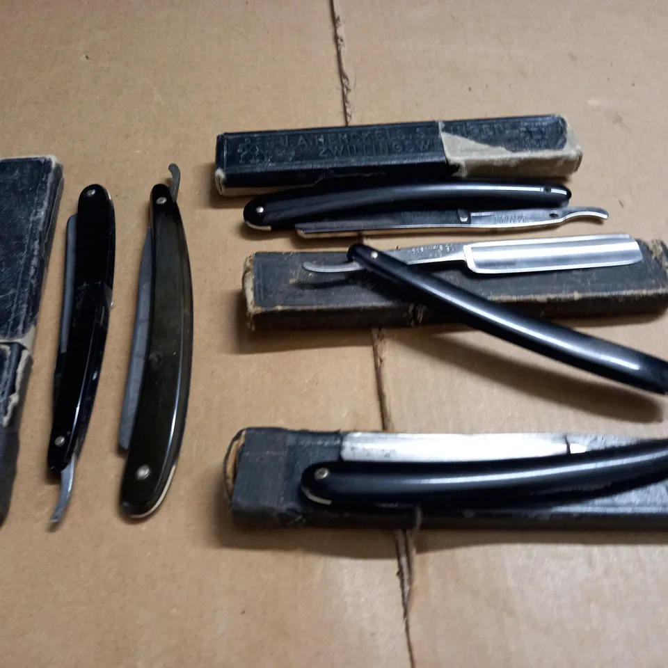 LOT OF 6 ASSORTED STRAIGHT EDGE KNIVES
