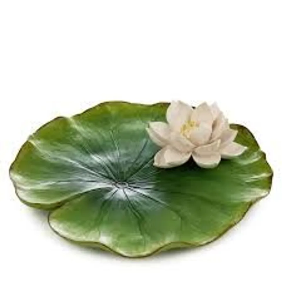 GARDEN REFLECTIONS LILYPAD & FLOWER OUTDOOR SCULPTURE