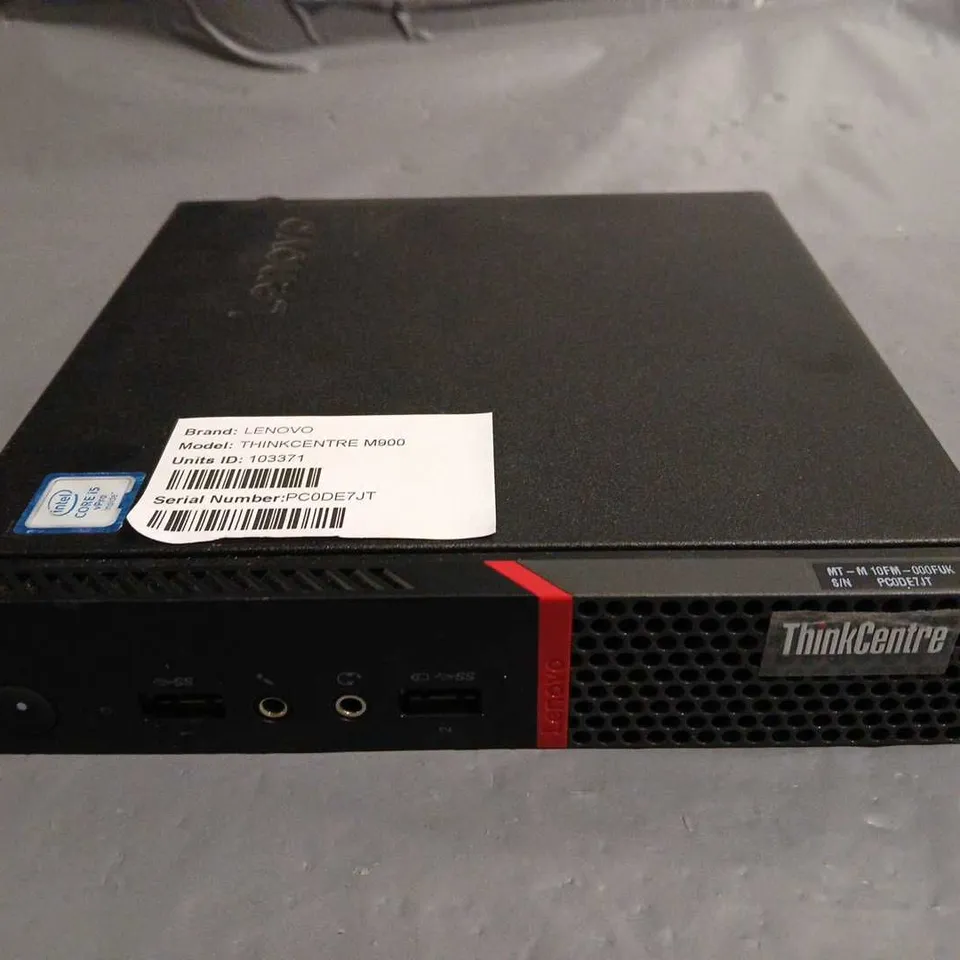 UNBOXED LENOVO THINKCENTER M900 CORE I5 VPRO MINI COMPUTER