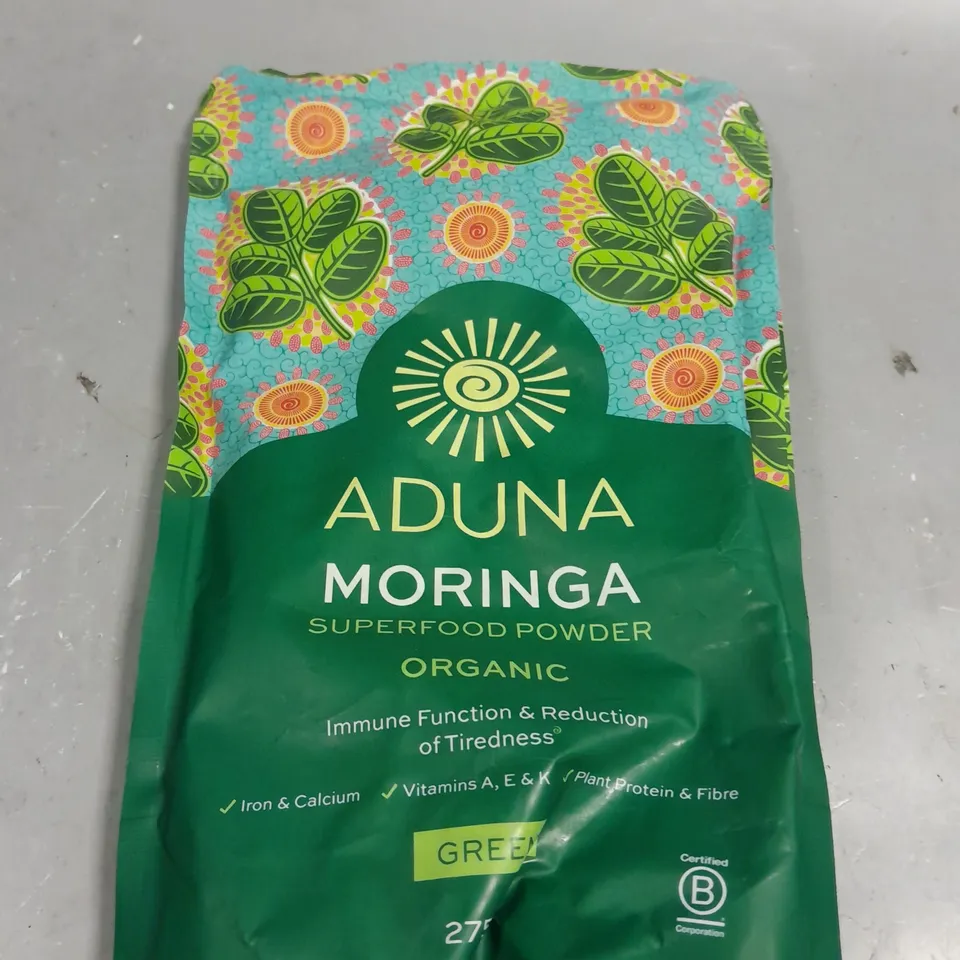 SEALED ADUNA MORINGA ORGANIC SUPERFOOD POWDER - 275G 