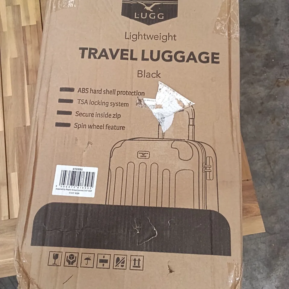 BOXED KEPLIN LUGG LIGHTWEIGHT TRAVEL LUGGAGE BLACK