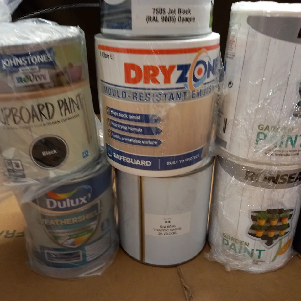 LOT OF 15 ASSORTED TINS OF PAINTS - COLLECTION ONLY
