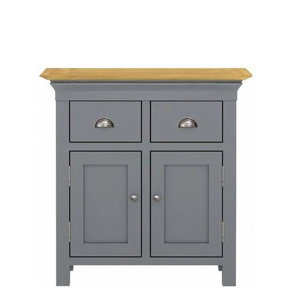 BOXED SEATTLE COMPACT SIDEBOARD - DARK GREY/OAK (1 BOX) RRP £279