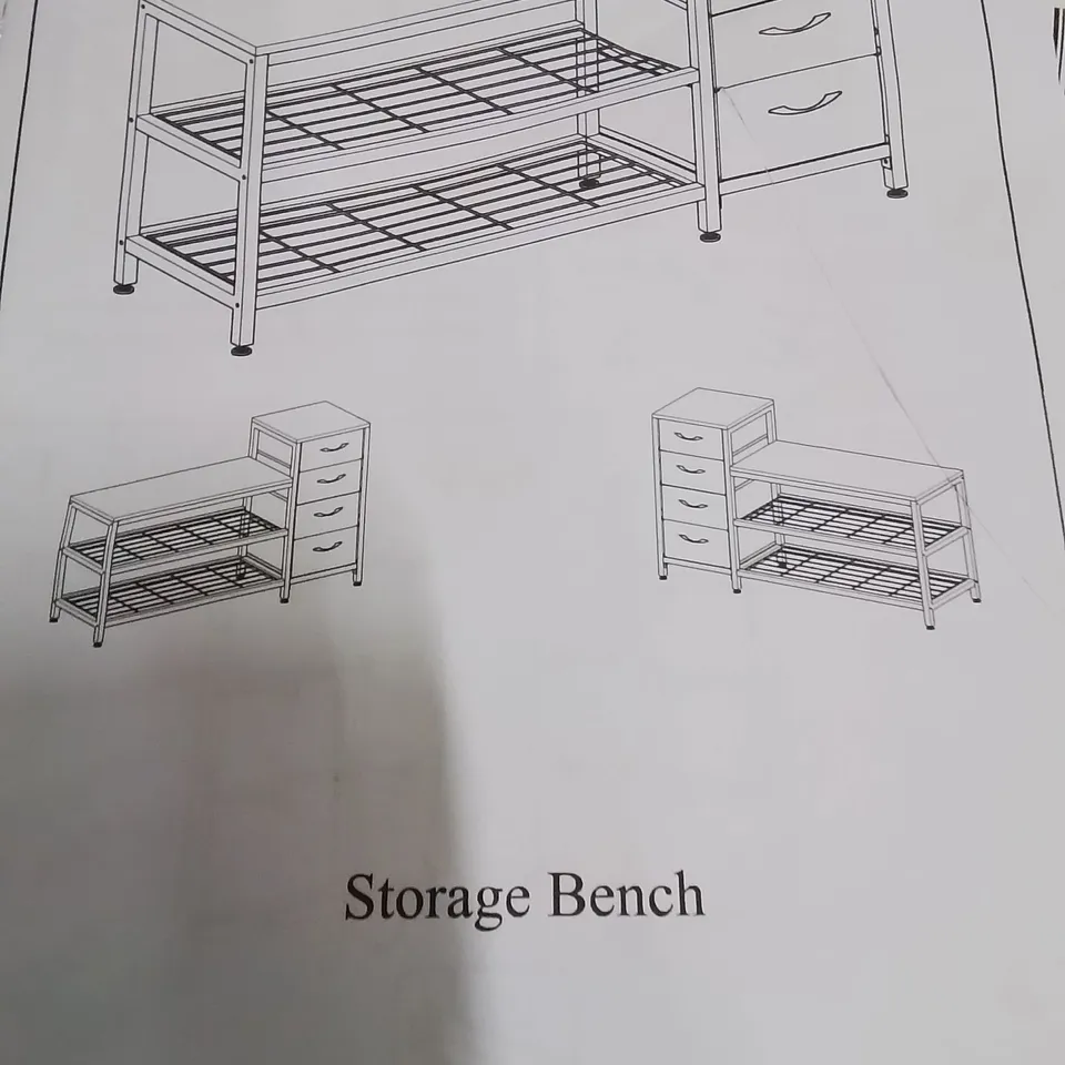 PALLET CONTAINING A LARGE QUANTITY OF BRAND NEW STORAGE BENCHES AND CONSOLE TABLES 