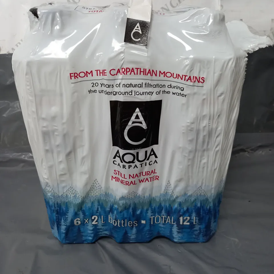 SEALED AQUA CARPATICA STILL NATURAL MINERAL WATER 6X2L - COLLECTION ONLY