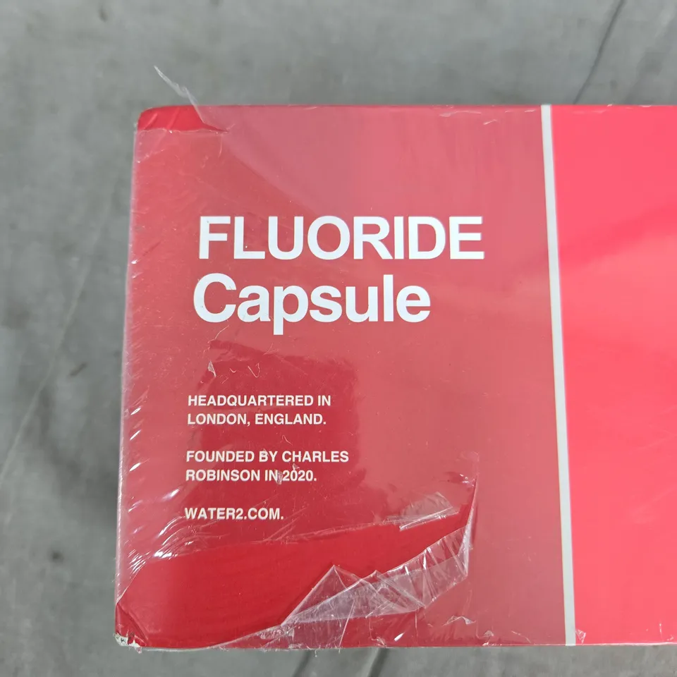 Water2 Fluoride Capsule – Red Box Packaging