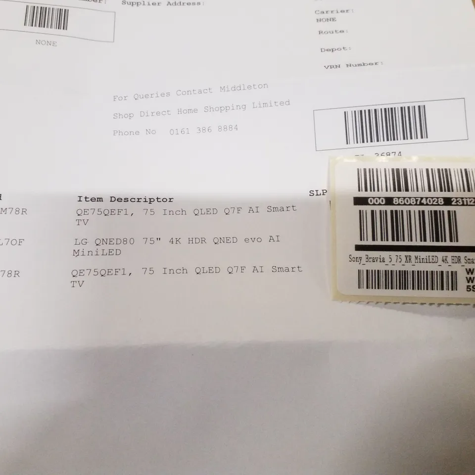 PALLET CONTAINING 4 DAMAGED TVS