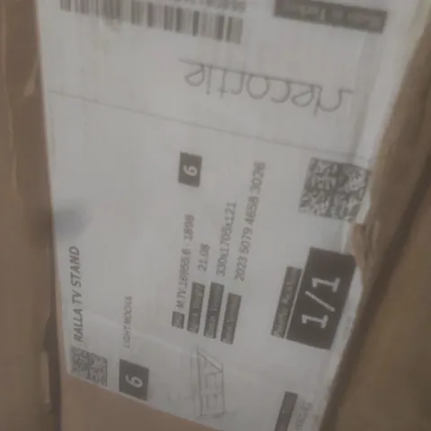 BOXED RALLA TV UNIT - LIGHT MOCHA