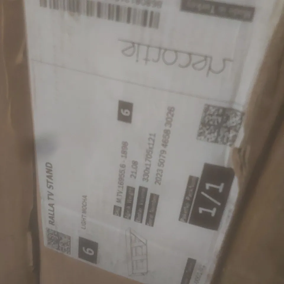 BOXED RALLA TV UNIT - LIGHT MOCHA