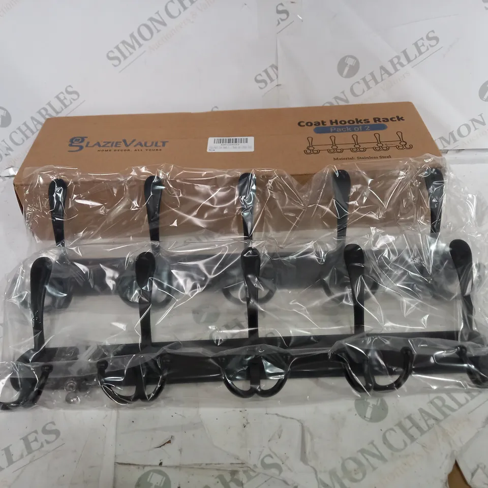 BOX OF TWO LAZIEVAULT COAT HOOKS