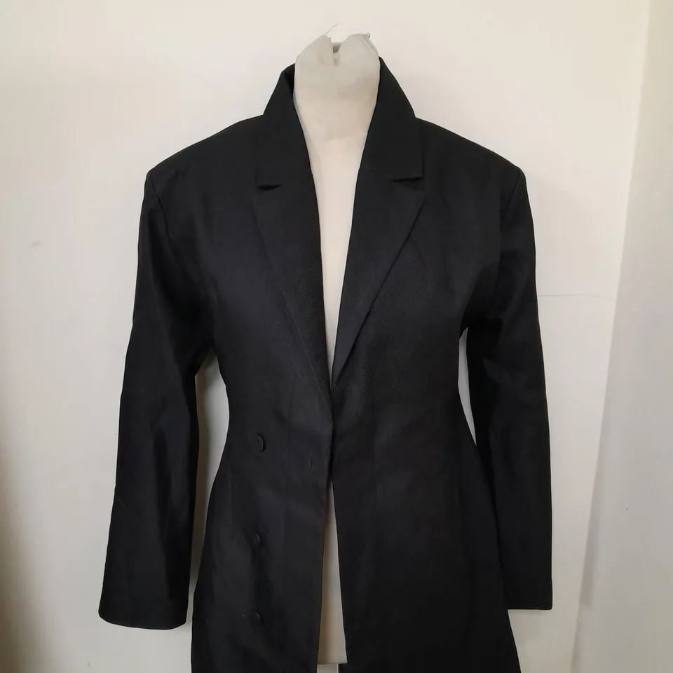 MANIERDEVOIR LADIES BLACK BLAZER WITH CUMBERBAND SIZE UK 6