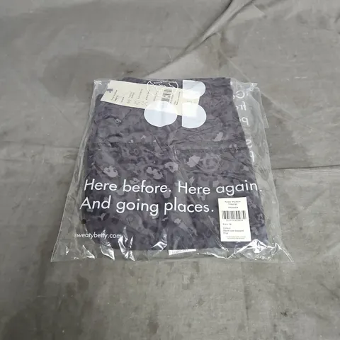 SWEATY BETTY POWER WORKOUT LEGGIINGS IN BLACK LUVE LEOPARD PRINT SIZE M