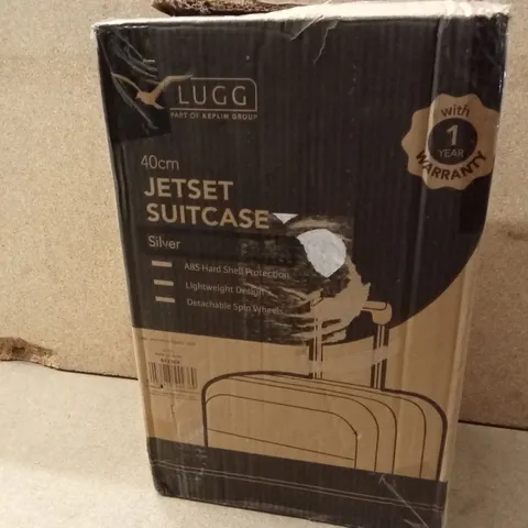 BOXED LUGG - 40CM JETSET SUITCASE SILVER