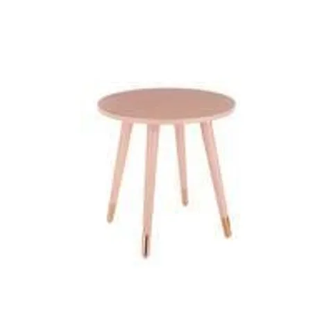 BRAND NEW BOXED GRADE 1 TEDDY SIDE TABLE - GOLD TIPPED PINK/ROSE GOLD