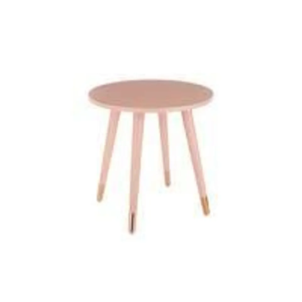 BRAND NEW BOXED GRADE 1 TEDDY SIDE TABLE - GOLD TIPPED PINK/ROSE GOLD RRP £49