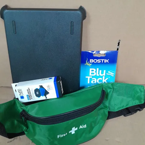 APPROXIMATELY 20 ASSORTED HOUSEHOLD ITEMS TOO INCLUDE, QUAD LOCK, OTTER BOX, BLU TAK , ETC