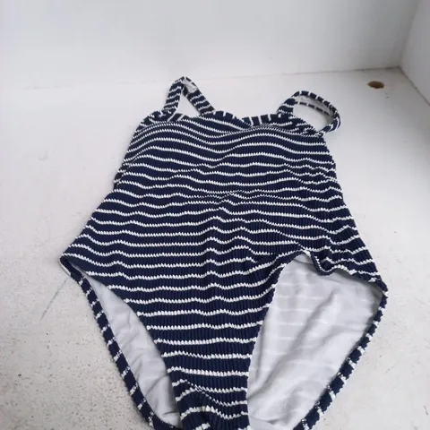 BODEN NAVY & WHITE STRIPE ONE-PIECE SWIMSUIT β SIZE UNSPECIFIED