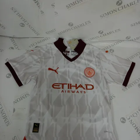 MANCHESTER CITY FC AWAY SHIRT WITH RODRIGO 10 SIZE 22