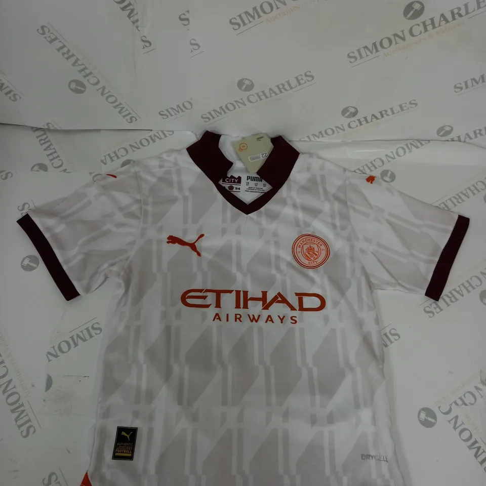 MANCHESTER CITY FC AWAY SHIRT WITH RODRIGO 10 SIZE 22