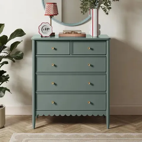 BOXED REMI 5 DRAWER CHEST - LILYPAD (2 BOXES)