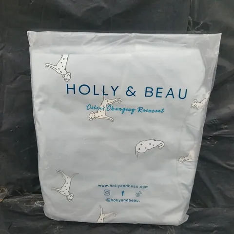 BAGGED HOLLY AND BEAU DALMATIAN RAINCOAT - SIZE M - KIDS - COLOUR CHANGING 