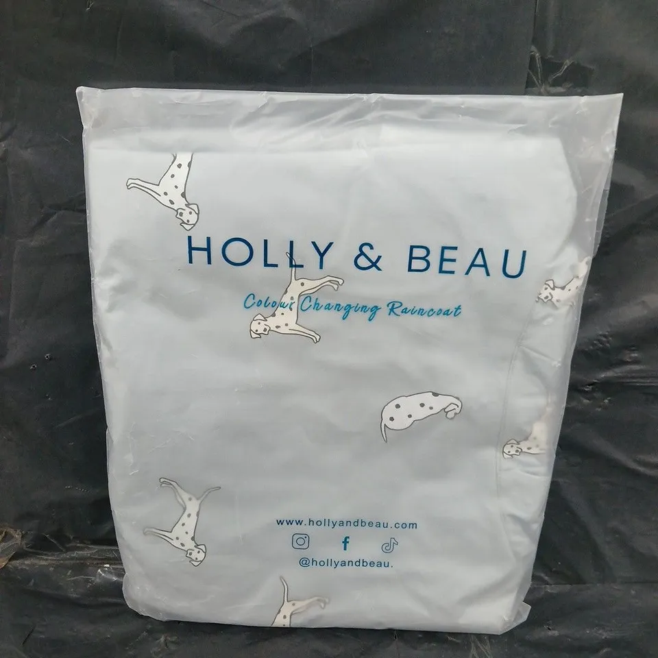 BAGGED HOLLY AND BEAU DALMATIAN RAINCOAT - SIZE M - KIDS - COLOUR CHANGING 