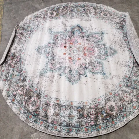 BRAND NEW PACO HOME TORRES 275 RUG IN CREAM - 200CM D ROUND