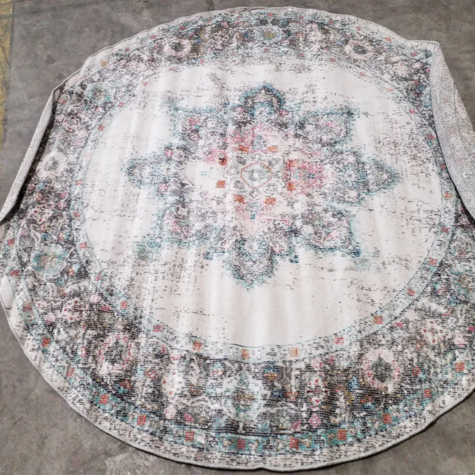 BRAND NEW PACO HOME TORRES 275 RUG IN CREAM - 200CM D ROUND