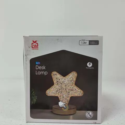 EXTRAHOUSE LED DESK LAMP – STAR-SHAPED CRYSTAL ACCENT