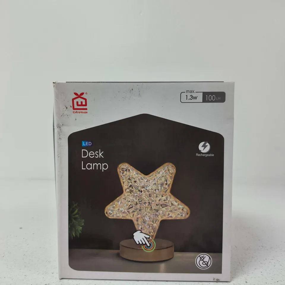 EXTRAHOUSE LED DESK LAMP – STAR-SHAPED CRYSTAL ACCENT