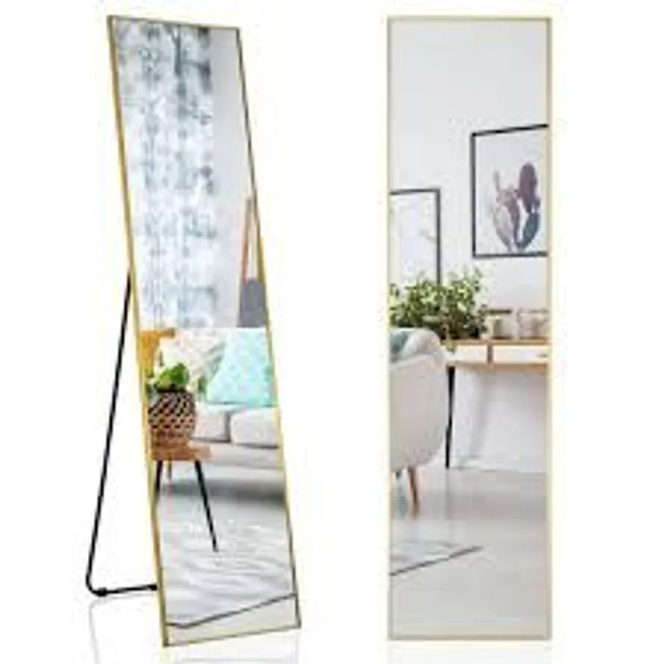 BOXED COSTWAY 160 X 40cm FULL LENGTH MIRROR - GOLDEN (1 BOX)