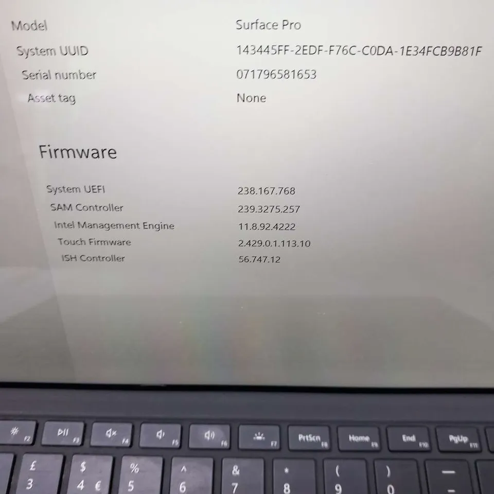 MICROSOFT SURFACE PRO 256GB