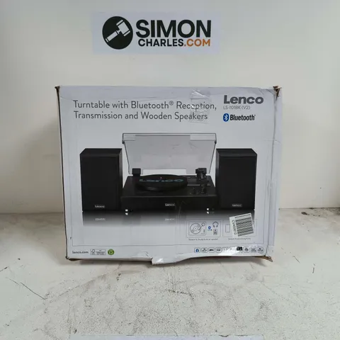 LENCO TURNTABLE WITH BLUETOOTH AND WOODEN SPEAKERS