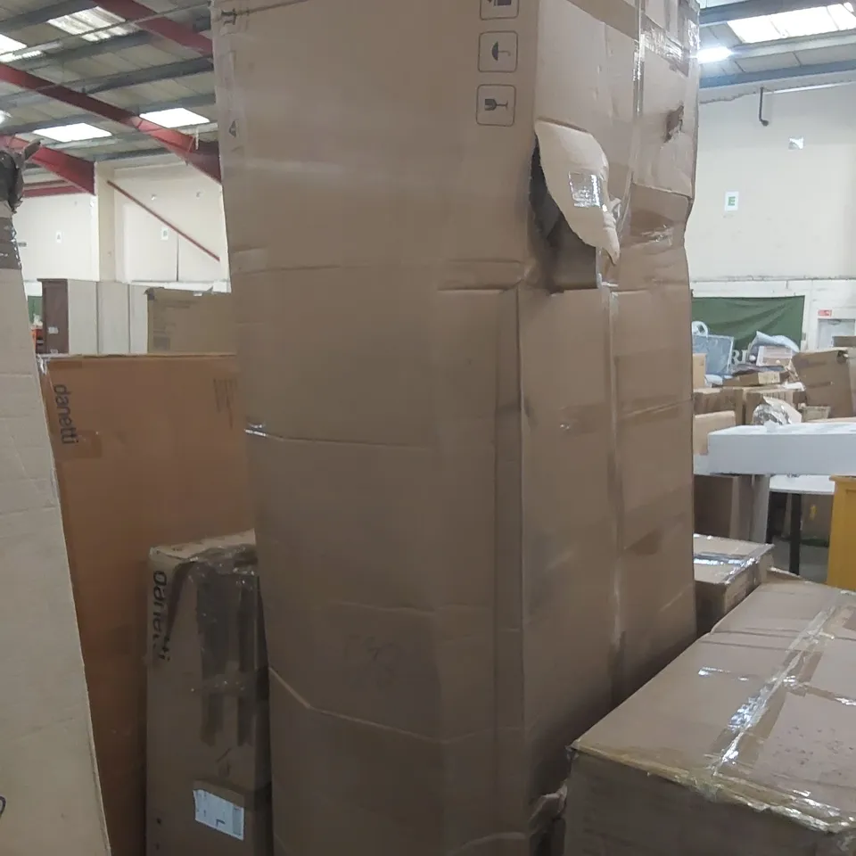 BOXED DANETTI FLORENCE NATURAL FABRIC WITH LIGHT WOOD 3 SEATER SOFA