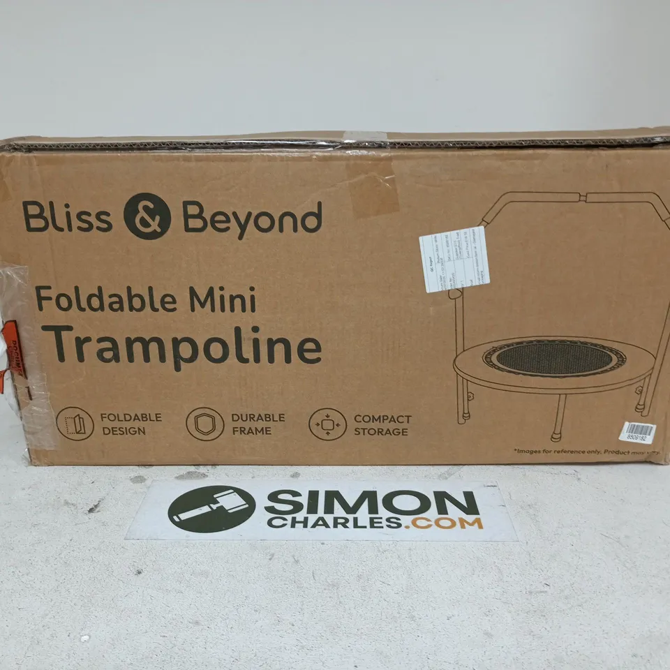 BOXED BLISS & BEYOND FOLDABLE MINI TRAMPOLINE - COLLECTION ONLY