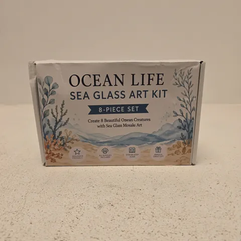 OCEAN LIFE SEA GLASS ART KIT 8-PIECE SET