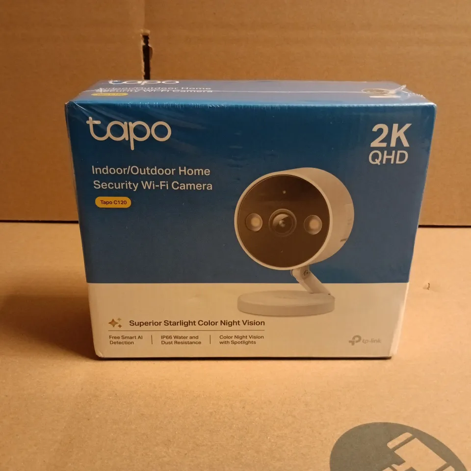 TAPO C120 INDOOR/OUTDOOR WI‑FI SECURITY CAMERA – 2K QHD, BOXED