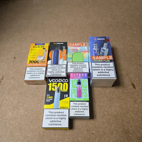 APPROXIMATELY 15 ASSORTED E-CIGARETTE PRODUCTS TO INCLUDE - INNOKIN, ASPIRE, VOO POO ETC