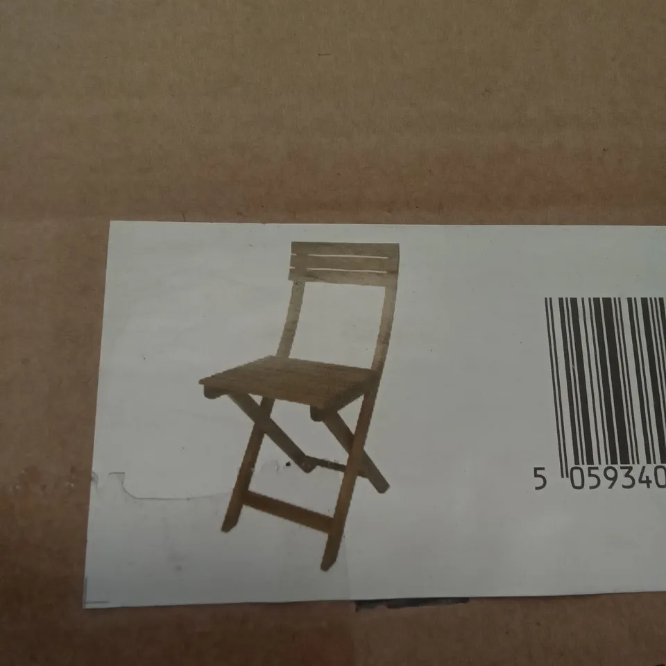 BOXED GOODHOME VIRGINIA FOLDING WOODEN CHAIR