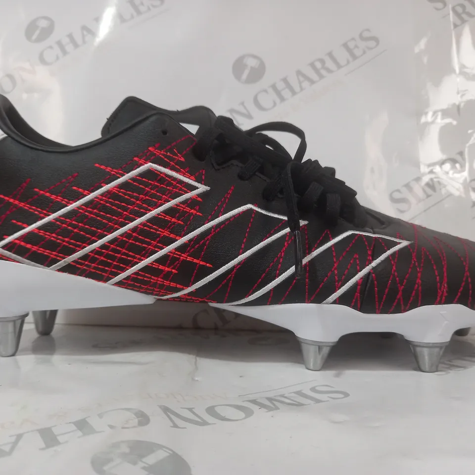 PAIR OF ADIDAS KAKARI ELITE RUGBY BOOTS IN BLACK/RED UK SIZE 11.5