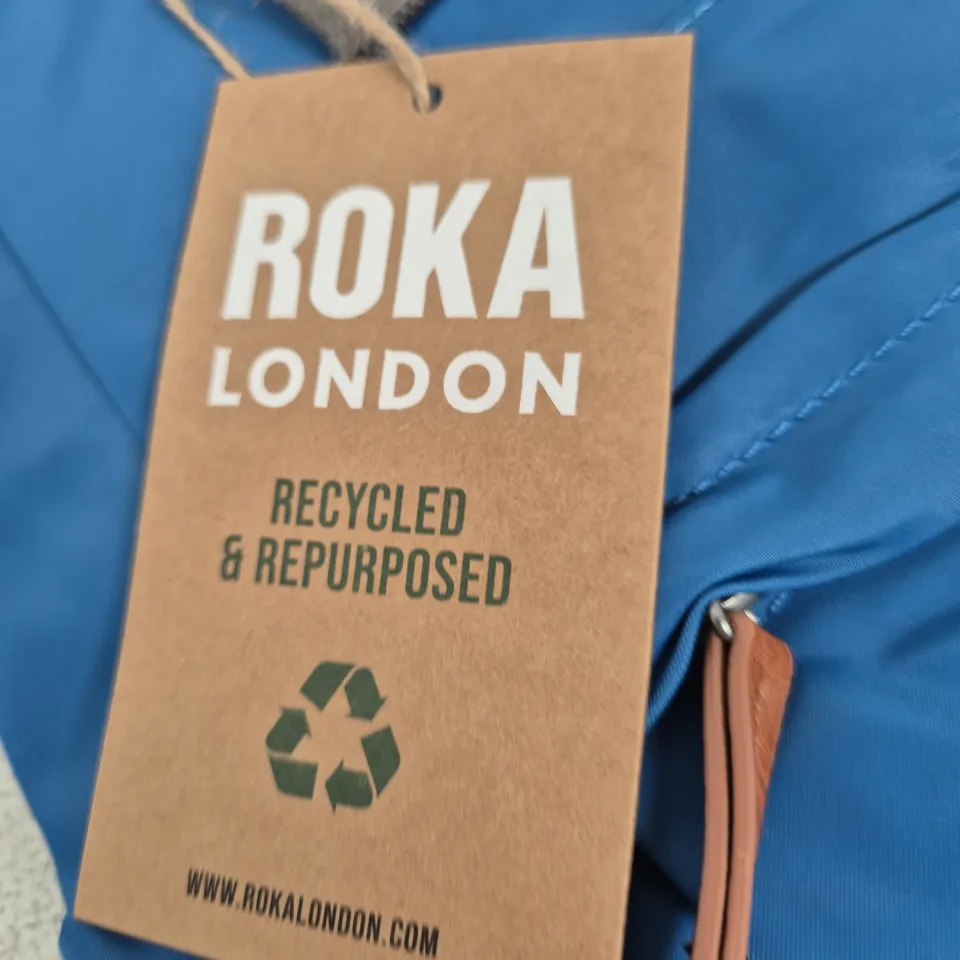 ROKA LONDON CANFIELD B RECYCLED NYLON MEDIUM BACKPACK – MALIBU BLUE