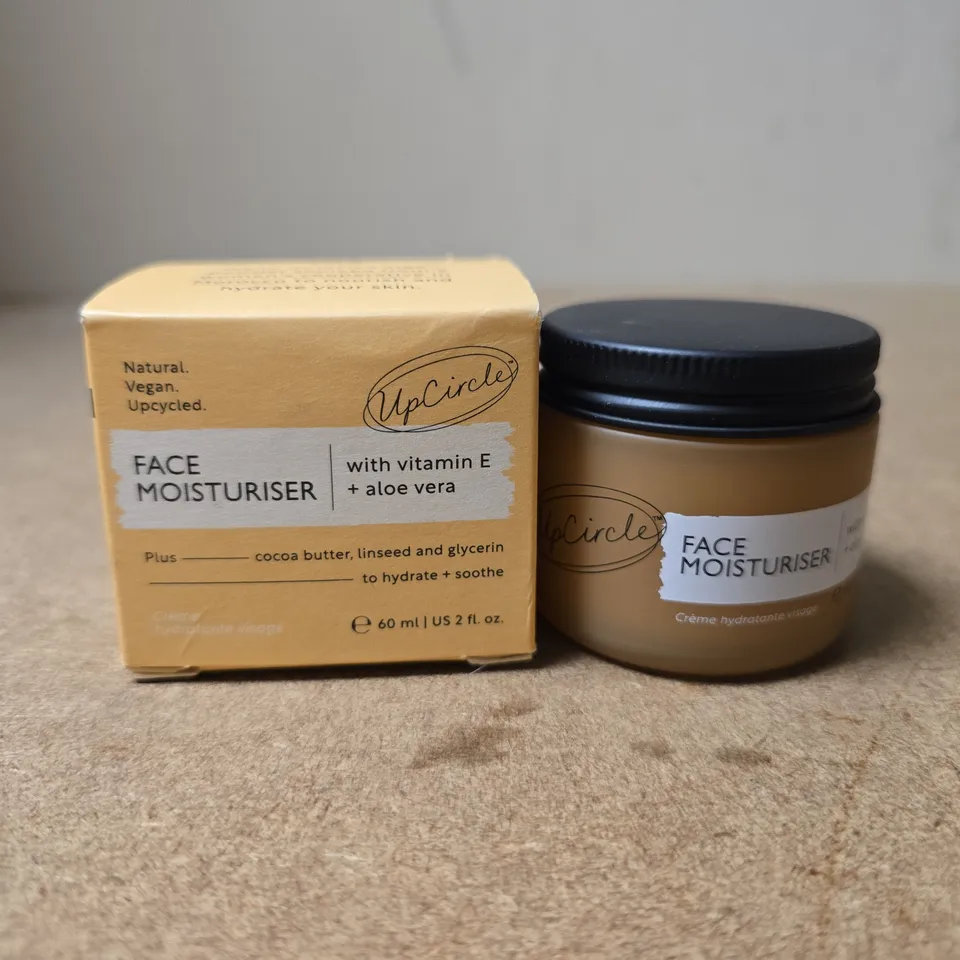 BOXED UPCIRCLE FACE MOISTURISER – VITAMIN E & ALOE VERA, 60 ML