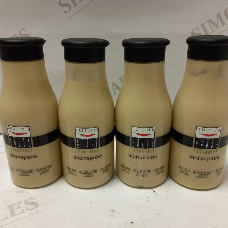 LOT OF 12 X 250ML AQUOLINA MARZAPANE BODY MILK
