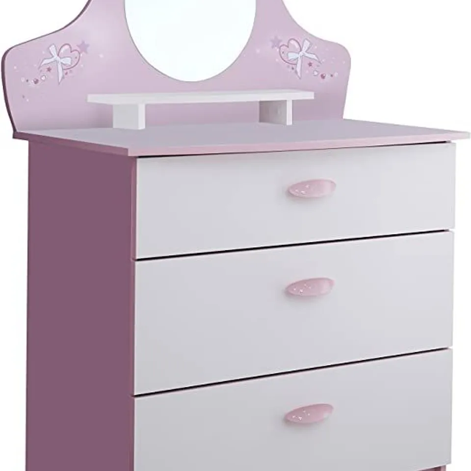 BRAND NEW BOXED 2+1 DRAWER CHEST WHITE ORCHID 