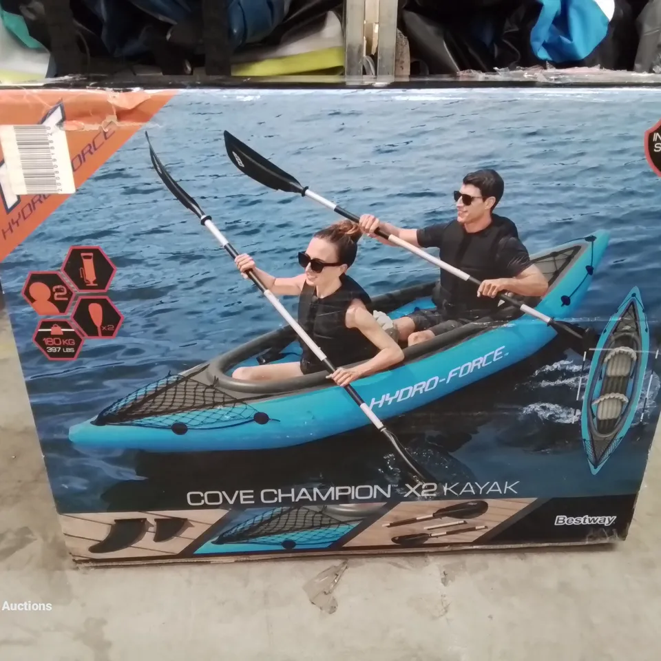 BOXED BESTWAY COVE CHAMPION X2 PERSON INFLATABLE KAYAK 