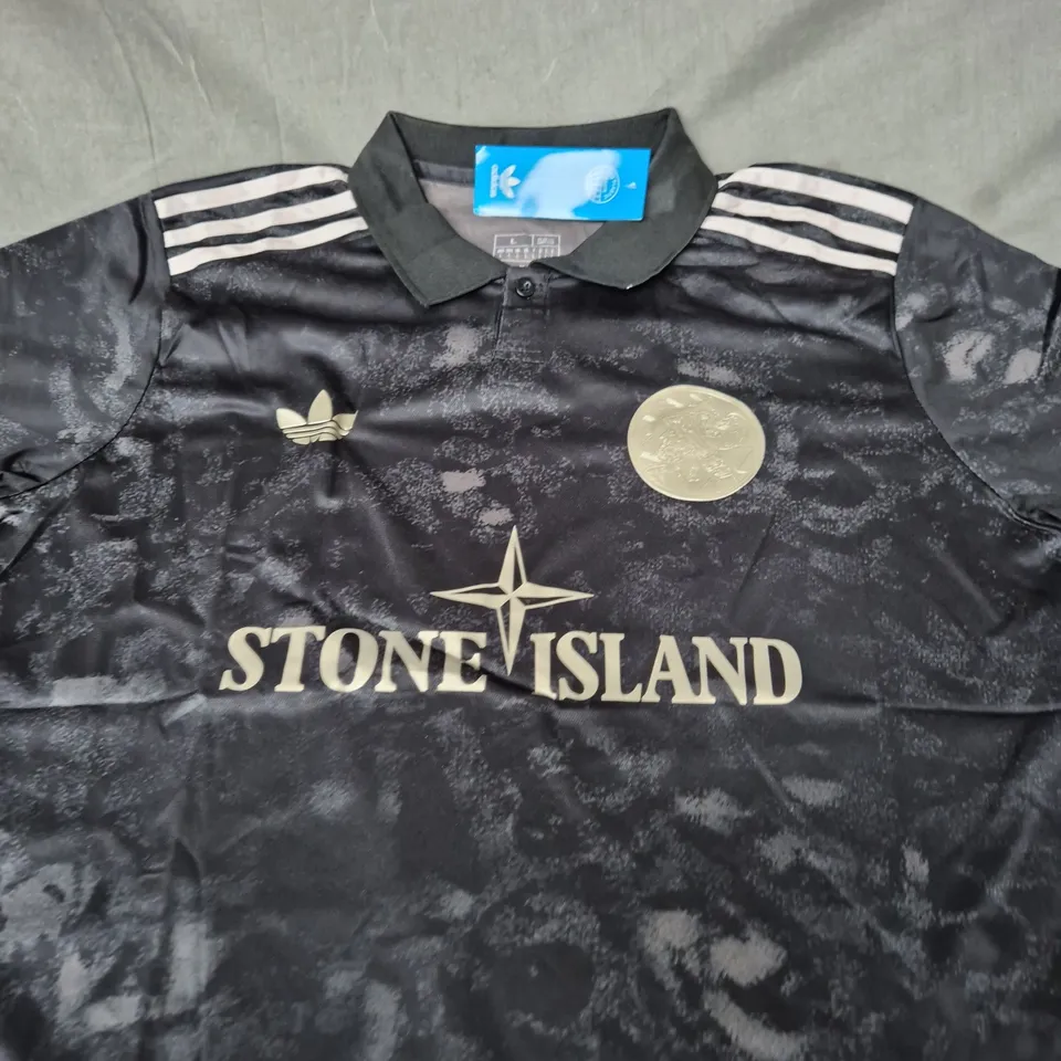 AJAX FC ADIDAS JERSEY WITH STONE ISLAND - SIZE L