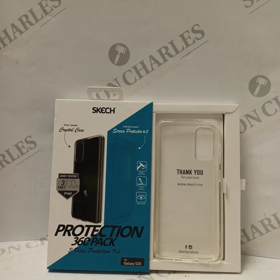 BOX OF 6 SKECH 360 PROTECTION FOR SAMSUNG GALAXY S20 CLEAR CASE